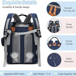 Diaper Bag Backpack Baby Bag for Mom Dad with Changing Pad, 19 Pockets, Large Waterproof Travel Baby Girl Boy Toddle Diaper Bag with Insulated Pocket, Baby Shower Gifts, Blue