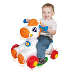 Winfun Giddy-up Horsey 2-in-1 Rocking & Ride-On Toy – Interactive Motion Sensor with Sounds, Lights & Music, Easy-Grip Handles, Toddler Developmental Toy for Ages 12–36 Months, 44 lb Capacity