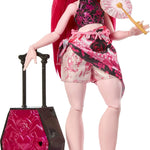 Monster High Skulltimate Secrets Draculaura Doll and Accessories Set, Destination: Gore-geous Oasis with Suitcase and 19+ Surprises Like Clothes