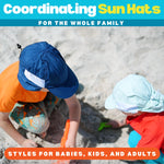 SwimZip Sun Hat with Neck Flap | UPF 50+ Protection for Baby, Toddler, and Kids Mint Green