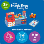 Learning Resources Mini Snack Shop Sorting Set, Play Food Shop, Role Play Store, Kids Kitchen Playset Accessories, Cooking Games, Fine Motor Skills, Toddler Toys, Girl And Boy Birthday Gift