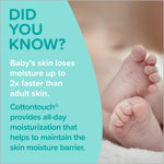Johnson's Baby CottonTouch Newborn Baby Face and Body Lotion, Hypoallergenic and Paraben-Free Moisturization for Baby's Sensitive Skin, Made with Real Cotton, 27.1 fl. oz