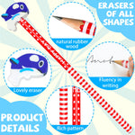 Etmact 50 Pack Cartoon Animal Pencil With Erasers Toppers,Number 2 Fun Pencils For Kids,Bulk Party Favor Supplies for Classroom Novelty Design Birthday Gift (Multicolor)