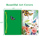 DWIYITTN Butterfly Lined Spiral Notebook, 160 Pages, A5 Pretty Hardcover Journal for Teen Girls, 5.7 x 8.25 Inch, Kids Diary for Writing, School, Note Taking
