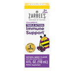 Zarbee's Elderberry Syrup for Kids, Daily Immune Support with Vitamin C & Zinc, Childrens Liquid Supplement, Natural Berry Flavor, 4 fl oz
