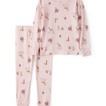 Carter's Girl PurelySoft Long-Sleeve 2-Piece Pajamas, Pink Woodland, 3T