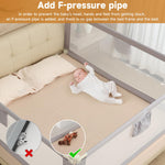 BabyAlly Quick Assembled Bed Rail for Baby, Foldable Toddlers Bed Rails, Height Adjustable Bed Rail Guard, Steady and Safty for King Size Bed (2 Sides 78.7"+1 Side 74.8'')