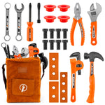 Tools for Toddlers-24-Piece Toy Screwdriver & Kids Pliers Kit with Tool Bag, Realistic Construction Toys for 3-5 Year Old Boys/Girls, STEM Learning Gift for Christmas & Birthdays