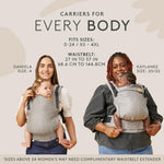 Baby Tula Linen Panel Free-to-Grow Baby Carrier - Adjustable, Comfortable, Newborn to Toddler Carrier - Ergonomic Fit for 7lbs to 45lbs - Plant-Based Fabric - Back & Front Carry Options - Sand (Tan)