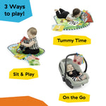 Baby Einstein Discovery Garden Tummy Time Mat & Mirror, Ages 0-6 Months, Multisensory
