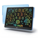 16 Inch Large LCD Writing Tablet for Kids, Colorful Reusable Electronic Doodle Board with Stylus, Educational Drawing Pad for Math Practice & Learning, Travel Essential Toys for Boys Girls (Blue)
