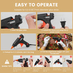 Mini Hot Glue Gun with 30 Glue Sticks, Fast Preheating Hot Melt Gun for Kids DIY, School Crafts & Home Quick Repairs (Black) - 20w
