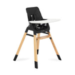 Dream On Me Nibble 2-in-1 Wooden Highchair | Convertible Baby Feeding Chair with Removable Tray, Adjustable Footrest, 5-Point Harness, Lightweight Modern Design for Infants & Toddlers