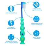 Lauwell 12-Piece Toddler Toothbrush Pack - Kids Toothbrushes with Covers, Suction Cup, Soft Bristles, Animal Design for Sensitive Teeth
