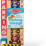 Melissa & Doug Stack & Count Wooden Parking Garage With 10 Cars
