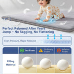 SEPARO Thick Baby Play Mat for Floor,50 x 50 Playpen Mat,Tummy Time Foam Mats,Ultra Soft Support & Plush Feel,Easy Care with Non-Slip Cushioned for Infant,Kids and Toddler Crawling,Grey