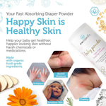 Era Organics USDA Organic Baby Powder Talc-Free - Soothing Arrowroot, Calendula and Cornstarch for Newborn, Babies or Toddlers - Made in USA - 3oz/85g