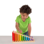 Melissa & Doug Add & Subtract Abacus - Educational Toy with 55 Colorful Beads and Sturdy Wooden Construction