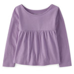 The Children's Place,and Toddler Girls Long Sleeve Fashion Shirt,Amethyst Jewel,6-9 Months