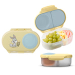 b.box Looney Tunes Snack Box - Leakproof Mini Bento Box for Kids & Toddlers, 2 Compartment Snack Containers for Kids, Lunch Containers, Dishwasher Safe, BPA Free, PFAS Free, Ages 4m+, 1 3/4 Cup