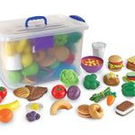 Learning Resources New Sprouts Classroom Play Food Set - Play Food for Toddlers, Toddler Learning Toys , Ages 18 Months +, 100 Pieces,