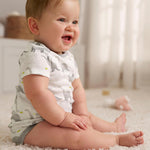 Simple Joys by Carter's Baby 6-pack Short-sleeve Embellished Bodysuit, black/white, 0-3 Months