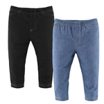 The Peanutshell Baby Boys or Girls Jeggings Set of 4-6-9 Months Size Jeans, Soft and Stretchy Pants, Boy and Girl Leggings, Infant Boy and Toddler Girl Clothes - Denim