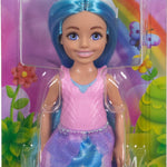 Barbie Royal Chelsea Doll with Blue Hair & White Headband Wearing Removable Skirt & Shoes