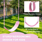 X-Drxzo 2PCS Pink Swing Set Accessories for Kids - Heavy Duty Swing Seats - Playground Swing Sets for Backyard Replacement Gift Box Set, Birthday Gift