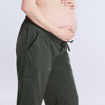 Motherhood Maternity Under Belly Utility Cargo Pregnancy Pant, Deep Depths, Small