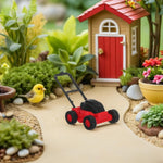 Hemoton Miniature Lawn Mower Toy for Kids Realistic Plastic Dollhouse Garden Accessory Lightweight Toddler Lawn Mower for Indoor Outdoor Role Play Safe Small Model