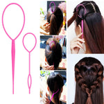 ZVOREI 8Pcs Hair Brushes Set with 4Pcs Topsy Hair Tail Tools 1Pcs Bristle Teasing Hair Brush 1Pcs Edge Control Brush 2Pcs Metal Pin Rat Tail Combs for Woman Girl Styling,Edge&Back Brushing Pink