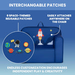 Delta Children Mix & Match Cozee Kids Chair with Interchangeable Patches, Space