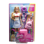 Barbie Doll & Accessories, Travel Set with Puppy and 10+ Pieces, Suitcase Opens & Closes, Barbie "Malibu" with Blonde Hair