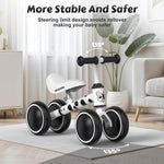 allobebe Baby Balance Bike for 1 Year Old, Toddler First Balance Bike, No Pedal Infant 4 Wheels Baby Walker First Birthday Gift, Mini Bike for 12-24 Months, Spotty Dog