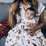 Little Unicorn – SafariSocial Deluxe Swaddle | Single | 100% Rayon Muslin from Bamboo | Super Soft | Newborns and Infants | Large 47” x 47” | Machine Washable