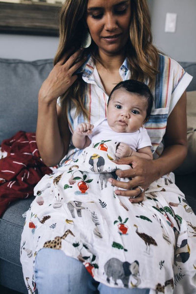 Little Unicorn – SafariSocial Deluxe Swaddle | Single | 100% Rayon Muslin from Bamboo | Super Soft | Newborns and Infants | Large 47” x 47” | Machine Washable