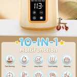 Bottle Warmer, Faster Heating Baby Milk Warmers for All Bottles with Accurate Temp Control Water Bath Tech and Auto Shut-Off, BPA-Free Multifunctional Bottle Warmer for Breastmilk and Formula