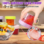 8 Pack Glass Baby Food Storage Containers, 4 oz Baby Food Storage Jars With Lids, Microwave, Dishwasher & Freezer Safe, BPA-Free Baby Food Jars, Suitable for Toddler Foods, Fruit , Purees, Snack