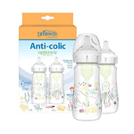 Dr. Brown’s Natural Flow Anti-Colic Options+ Wide-Neck Baby Bottle Designer Edition Bottles, Woodland Decos, 5 oz/150 mL, Level 1 Nipple, 2-Pack, 0m+