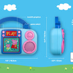 eKids Peppa Pig Toy Music Player, Toddler Toy with Built-in Music and Lights (Peppa Pig)