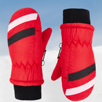 CLeemuziN Kids Stripe Thicken Snow Mittens Glove for Toddler Winter Warm Ski Gloves for 2-5T Baby Boys Girls