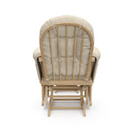 Storkcraft Premium Hoop Glider & Ottoman (Natural/Beige) — GREENGUARD Gold Certified Nursery Glider, Solid Wood Craftsmanship, Smooth-Gliding Nursery Chair and Ottoman, Award-Winning