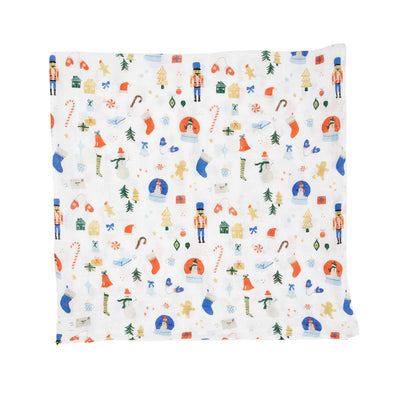 Little Unicorn Premium Cotton Swaddle Baby Blanket | Breathable Fabric | for swaddling, Play, Nursing & More (Christmas Time)