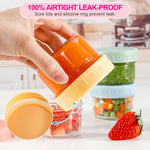 Caperci 6-Pack Glass Baby Food Storage Containers - 4 oz freezer safe Baby Food Storage jars with Lids, small glass baby puree containers,Baby Bullet Jars, Microwave & Dishwasher Safe, BPA Free