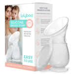 Lulyboo Silicone Manual Breast Pump - Portable, Hands-Free, Battery-Free, Spill-Proof with Suction Base & Lid - 30 oz/90 ml, Discreet, Quiet, BPA-Free, Travel-Friendly for Nursing Moms