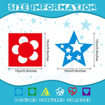 Chinco 24 Pieces Shape Geometric Tracing Stencils Set for Kids Children Simple Painting Shape Templates Geometric Drawing Stencils Templates for Toddlers Preschooler Drawing DIY Craft