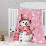 YeeJu Christmas Throw Blanket Baby Small Gray Christmas Snowman Blanket Toddler Infant Swaddle Pet Crib Soft Lightweight Fuzzy Plush Fleece Blankets and Throws Xmas Winter Holiday Blanket 30x40