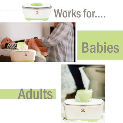 Lilmonki- Wet Wipe Warmer and Dispenser - For Baby Wipes - BPA-Free - Includes Bonus Changing Pad