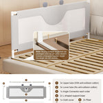 Baby Bed Rail Guard for Toddlers, Reinforced 74.8in Toddler Bed Rails for Twin, Full, King Bed with Height Adjustable, Extral Tall Child Safety Side Railing Guards/Bedrail for Kids, Grey Bear, 1 Side